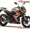Decal Stiker Z 250 WHITE SLASH ORANGE